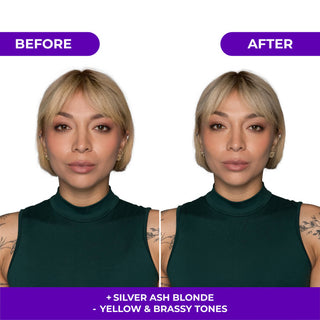 Silver Ash Blonde Hair Blue Toning Shampoo