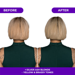 Silver Ash Blonde Hair Blue Toning Shampoo
