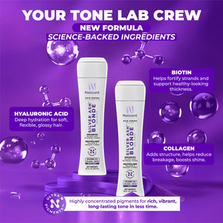 Silver Ash Blonde Hair Blue Toning Shampoo